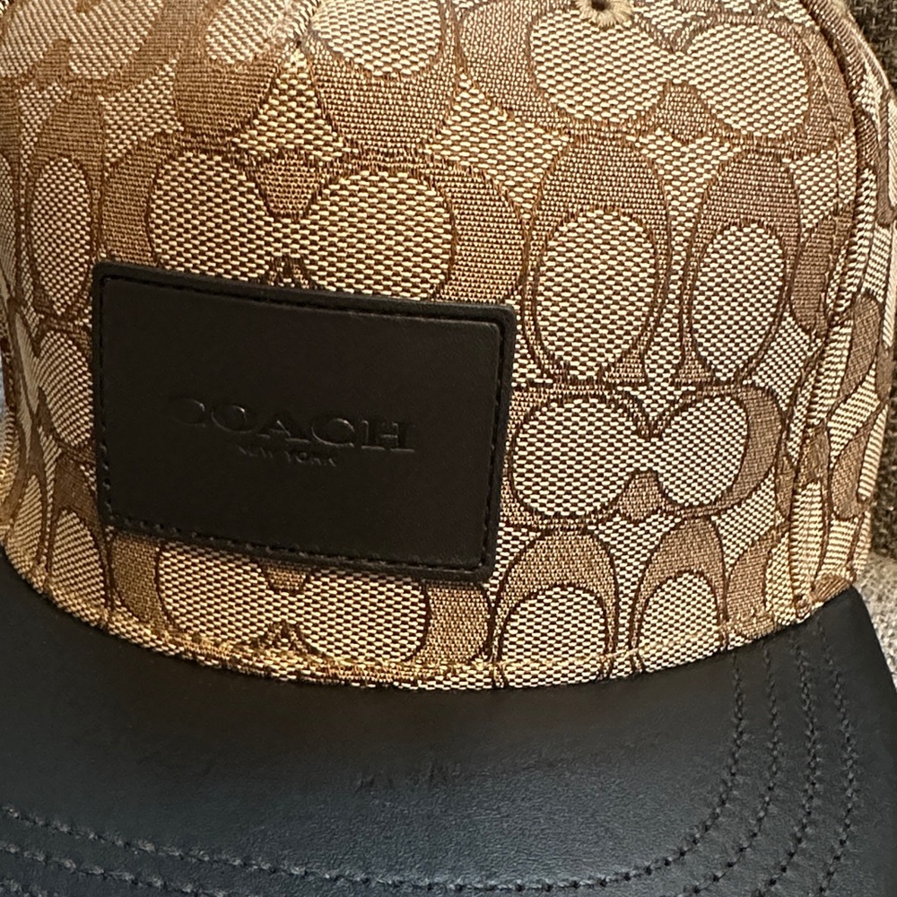 Coach Tan and Black Logo Cap - Picture 4 of 7